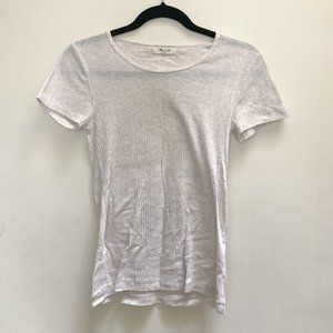 Madewell Beige Slim Ribbed Tee